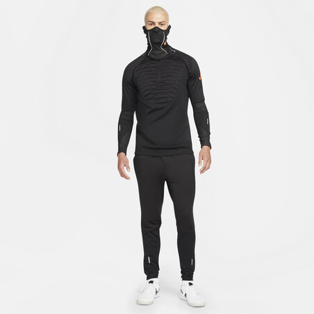 Pantalon survêtement Nike Therma-Fit noir orange