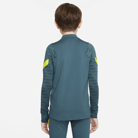Sweat zippé junior Tottenham Strike vert 2021/22