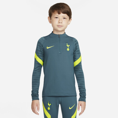 Sweat zippé junior Tottenham Strike vert 2021/22