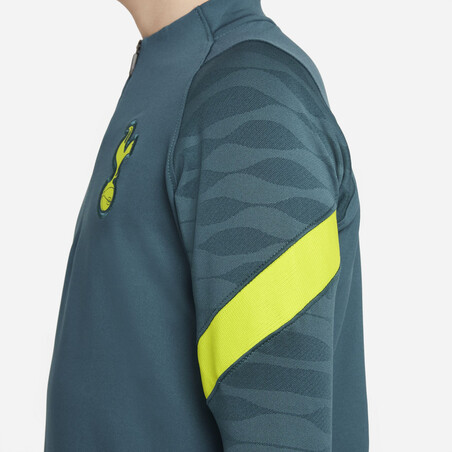Sweat zippé junior Tottenham Strike vert 2021/22