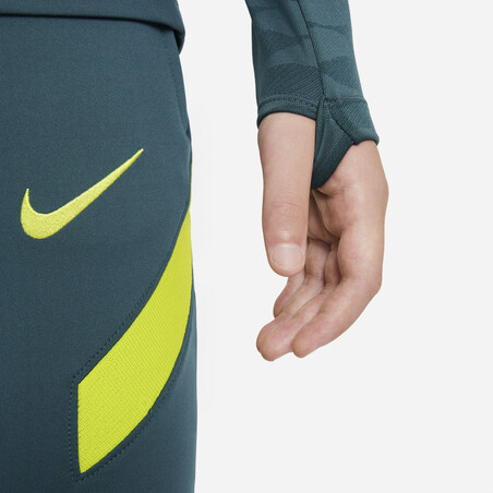 Sweat zippé junior Tottenham Strike vert 2021/22