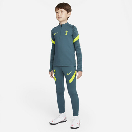 Sweat zippé junior Tottenham Strike vert 2021/22