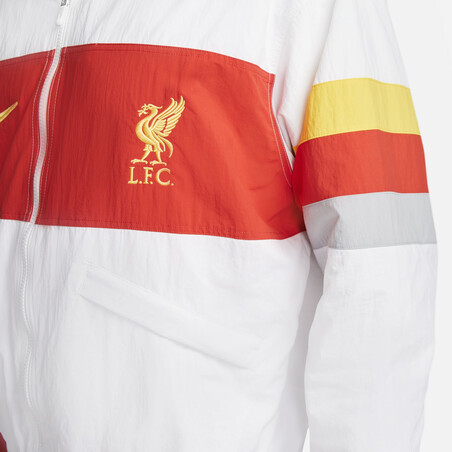 Veste survêtement Liverpool I96 Woven rouge blanc 2021/22