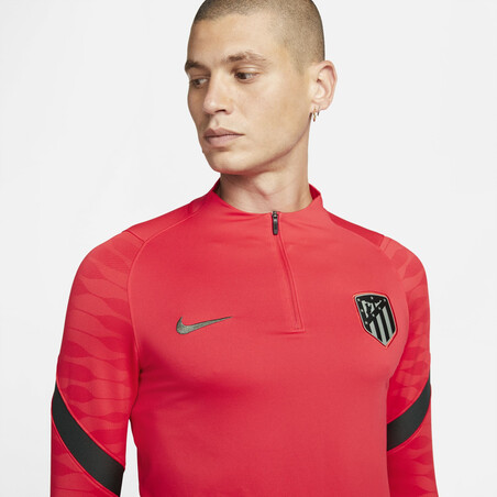 Sweat zippé Atlético Madrid rouge noir 2021/22