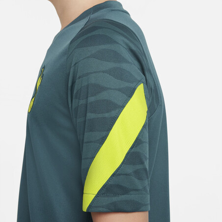 Maillot entraînement junior Tottenham vert jaune 2021/22