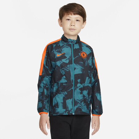 Veste imperméable junior Chelsea bleu orange 2021/22