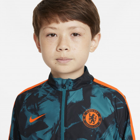 Veste imperméable junior Chelsea bleu orange 2021/22