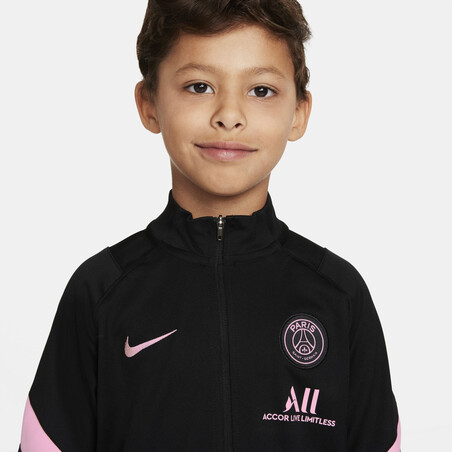 Ensemble survêtement enfant PSG noir rose 2021/22