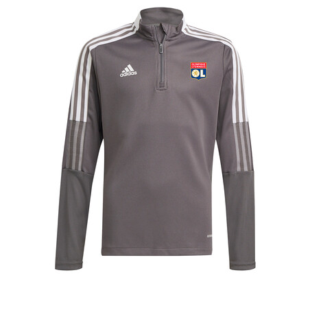 Sweat zippé junior OL gris 2021/22