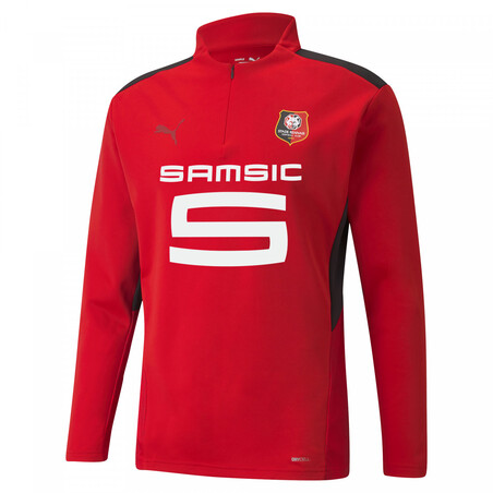 Sweat zippé junior Stade Rennais rouge 2021/22