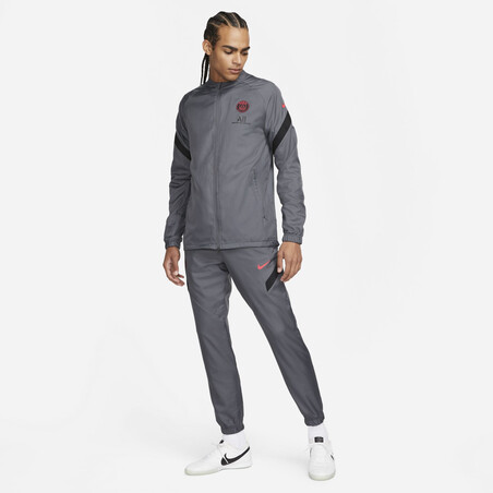 Ensemble survêtement PSG Woven gris rouge 2021/22