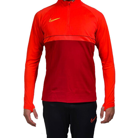 Sweat zippé Nike Academy rouge jaune