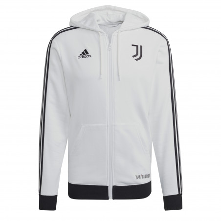 Veste survêtement à capuche Juventus FZ blanc noir 2021/22