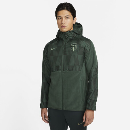 Veste imperméable Atlético Madrid Winter Fleece vert rouge 2021/22