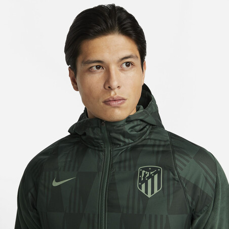 Veste imperméable Atlético Madrid Winter Fleece vert rouge 2021/22