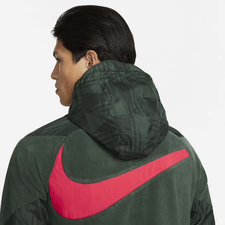 Veste imperméable Atlético Madrid Winter Fleece vert rouge 2021/22