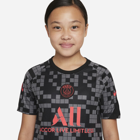 Maillot avant match junior PSG gris rose 2021/22