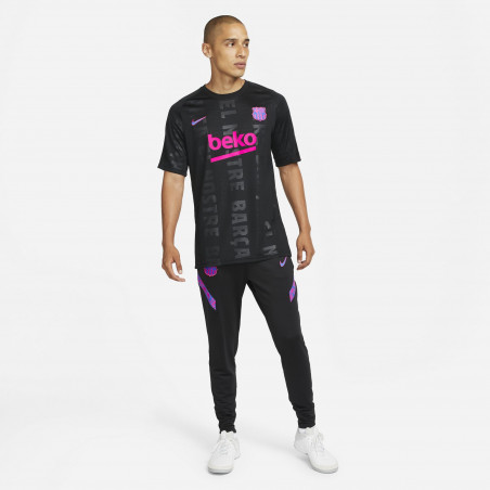 Pantalon survêtement FC Barcelone noir rose 2021/22