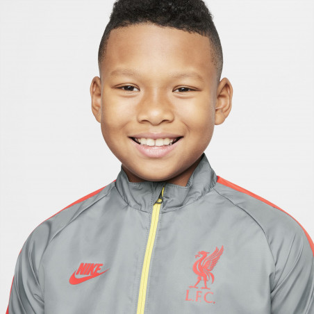 Veste imperméable junior Liverpool gris rouge 2021/22