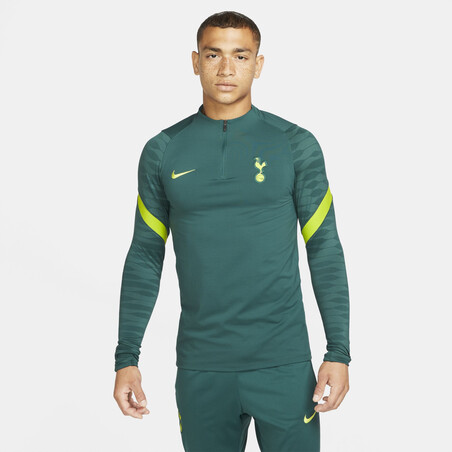 Sweat zippé Tottenham Strike vert 2021/22