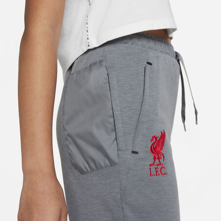 Pantalon survêtement junior Liverpool Fleece gris jaune 2021/22