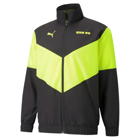 Veste survêtement avant match Dortmund noir jaune 2021/22