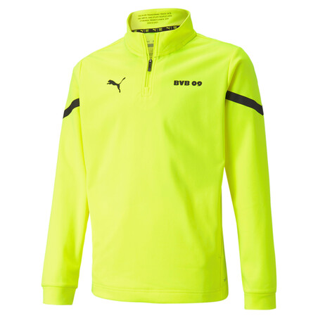 Sweat zippé avant match junior Dortmund jaune 2021/22