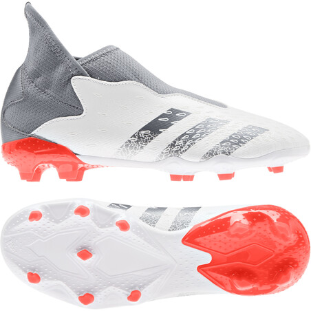 adidas Predator Freak.3 LaceLess junior FG gris rouge