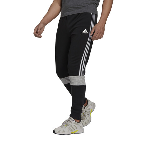 Pantalon survêtement adidas molleton noir gris