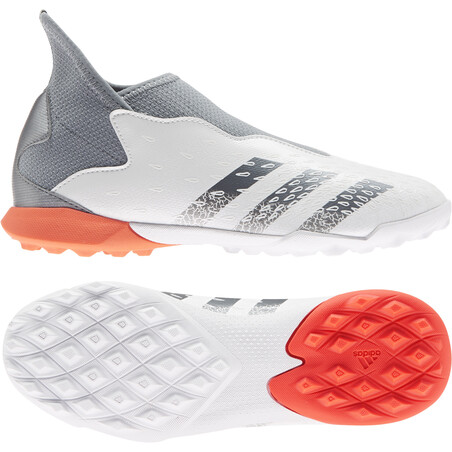 adidas Predator Freak.3 LaceLess junior Turf gris rouge