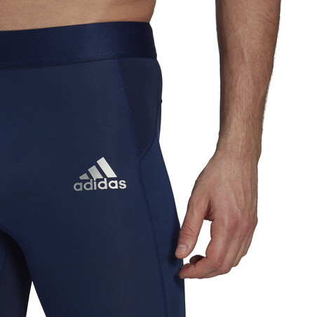 Short de compression adidas Tech Fit bleu foncé