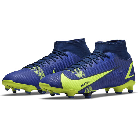 Nike Mercurial Superfly 8 Academy FG/MG bleu jaune
