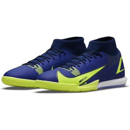 Nike Mercurial Superfly 8 Academy Indoor bleu jaune