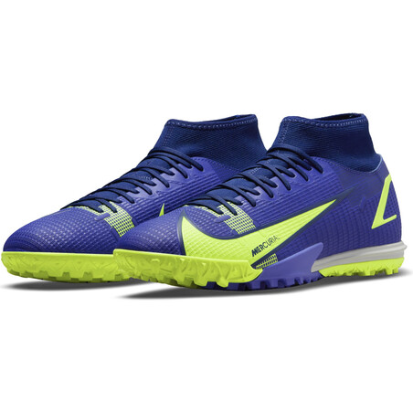 Nike Mercurial Superfly 8 Academy Turf bleu jaune