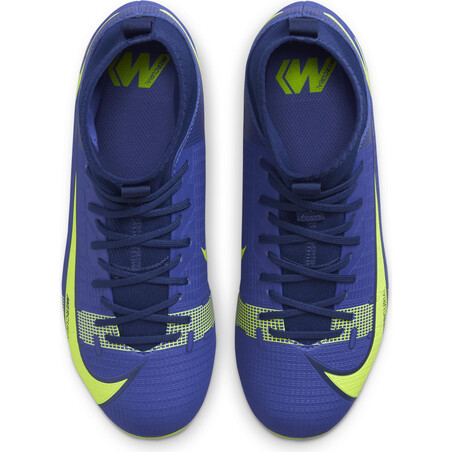 Nike Mercurial Superfly junior montante Academy FG/MG bleu jaune