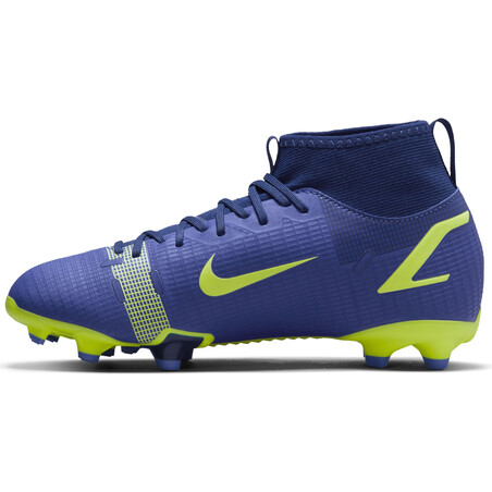 Nike Mercurial Superfly junior montante Academy FG/MG bleu jaune