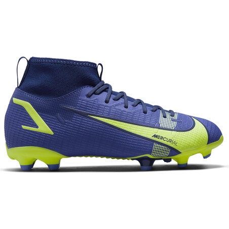 Nike Mercurial Superfly junior montante Academy FG/MG bleu jaune
