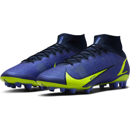 Nike Mercurial Superfly 8 Elite AG bleu jaune