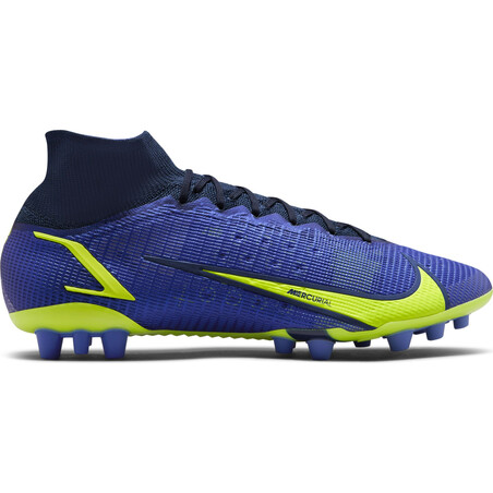 Nike Mercurial Superfly 8 Elite AG bleu jaune