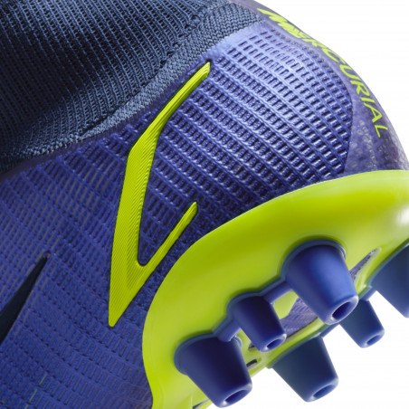 Nike Mercurial Superfly 8 Elite AG bleu jaune