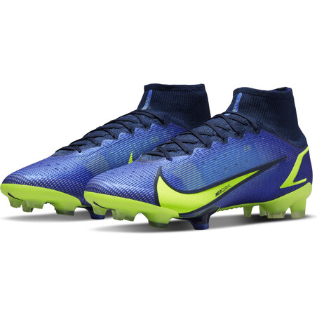 Nike Mercurial Superfly 8 Elite FG bleu jaune