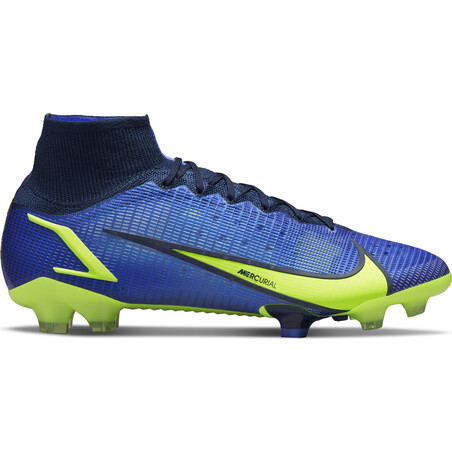 Nike Mercurial Superfly 8 Elite FG bleu jaune