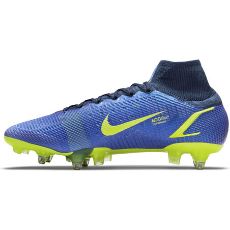 Nike Mercurial Superfly 8 Elite SG Anti-Clog bleu jaune