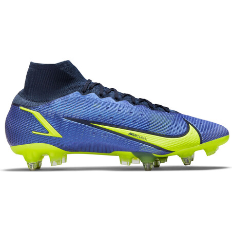 Nike Mercurial Superfly 8 Elite SG Anti-Clog bleu jaune