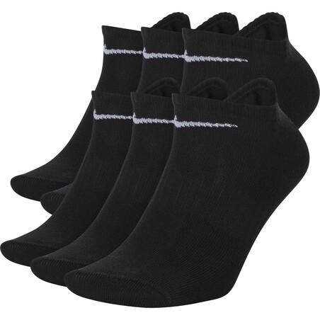 Lot 6 paires chaussettes basses Nike noir