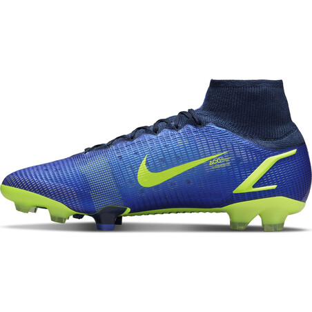 Nike Mercurial Superfly 8 Elite FG bleu jaune