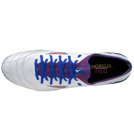 Mizuno Morelia Neo IIIB ElMIX SG blanc bleu