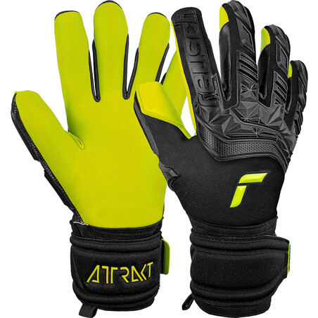 Gants gardien Reusch Attrakt Freegel Gold noir jaune