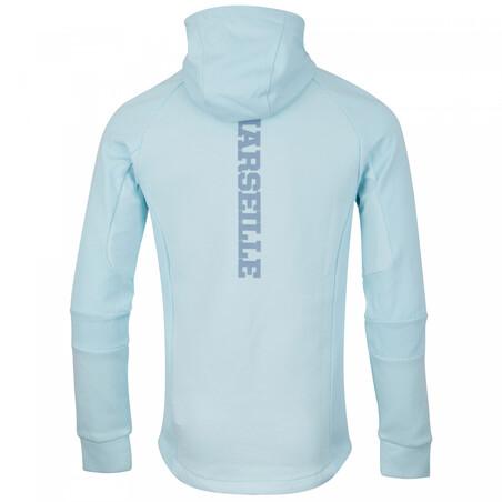 Veste à capuche junior OM bleu clair 2021/22