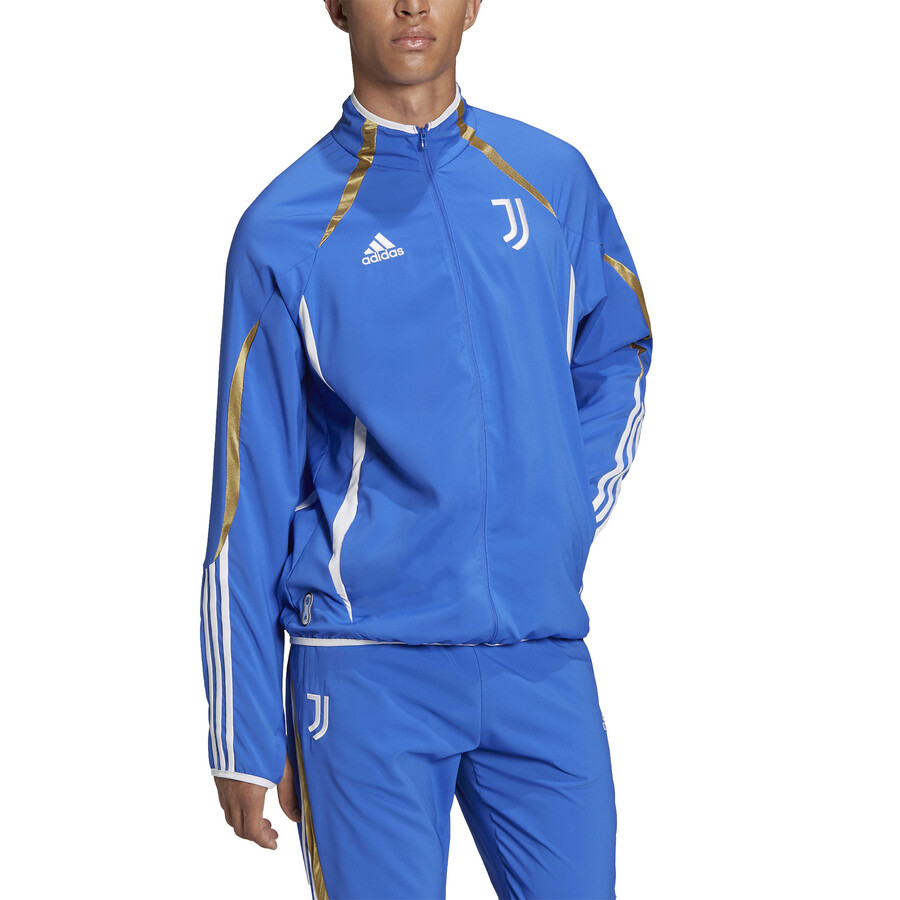 Veste survetement Juventus Retro bleu 2021 22 sur Foot